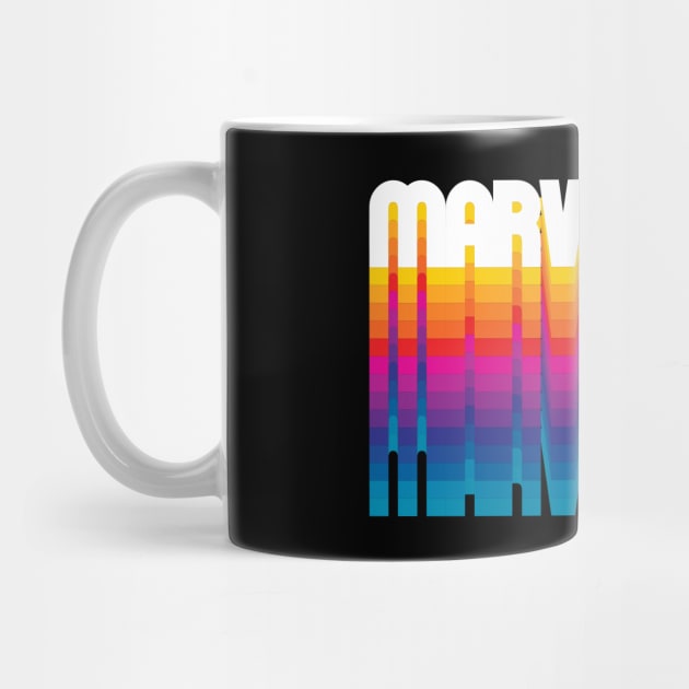 Retro Marvin Proud Name Personalized Gift Rainbow Style by Time Travel Style